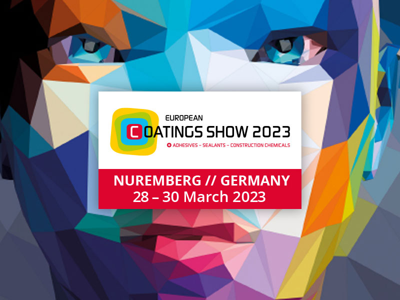 European Coating Show 28-30 MARZO 2023 VISITATECI Hall 4 – Stand 4-201